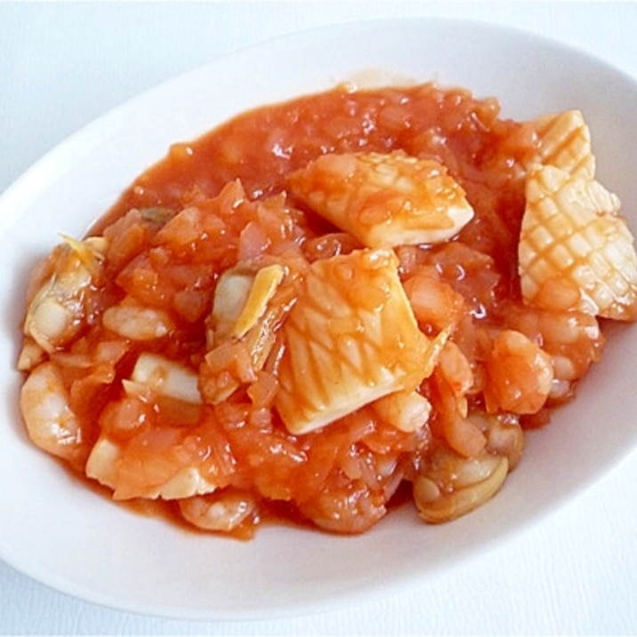 シーフードミックスのチリソース炒め レシピ 作り方 By Liqueur 楽天レシピ